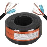 Ergün Collection Magicvoice AV808 0.20MM Kesit Bitişik ve Blendajlı Ikili 100 Metre Kalın Walkman Mikrofon Ses Kablosu (Od:8.0mm)
