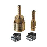 Ergün Collection Orijinal Hortum Bağlantı Seti, 4 Parça 6 mm (Kompresör Aksesuarı, 4 Parçalı Set, 1x Tek Elle Hızlı Bağlantı Parçası, 2x Hortum Kelepçesi Dahil) - 4139500 - Option-1