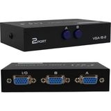 Ergün Collection Powermaster PM-4263 2 Port Giriş 1 Çıkış Manuel VGA Splitter Toplayıcı Switch (2 Pc 1 Ekran)