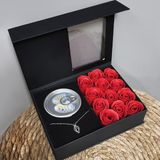 Ergün Collection Romantik Gül ve Istiridye Inci Kolye Seti