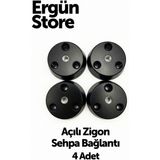 Ergün Store Açılı Zigon Sehpa Orta Sehpa Ayak Bağlantı Aparatı Zigon Sehpa Bağlantı Aparatı 4 Adet (Vida Dahil)