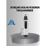 Ergün Store Kişisel Burun ve Kulak Tıraş Makinesi 3D Kavisli Bıçak ve Kompakt Tasarım - Lisinya