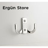 Ergün Store Noktalı Portmanto Vestiyer Duvar Dolap Askısı Krom Metal Mobilya Kapı Askılığı ( 5 Adet )
