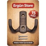 Ergün Store Noktalı Portmanto Vestiyer Duvar Dolap Elbise Askısı Krom Metal Mobilya Kapı Askılığı Askılık (15 Adet)
