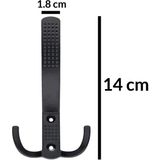 Ergün Store Noktalı Portmanto Vestiyer Duvar Dolap Elbise Askısı Siyah Metal Mobilya Kapı Askılığı Askısı 5 Adet
