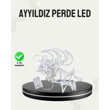 Ergün Store Prizli Yıldız Ay Perde LED Işık Ev ve Organizasyon Dekoru - Lisinya