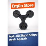 Ergün Store Zigon Sehpa Ayak Bağlantı Aparatı Zigon Ayak Bağlantısı 3'lü Soket - 1 Adet
