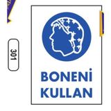 Ergündoğdu 301 Saçlarınızı Bone İle Toplayın PVC Uyarı Levhası 25 x 35 cm