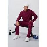 Erguvan Kompakt Pamuklu Kalın Pürüzsüz Dokulu O Yaka Comfort Fit Erkek Eşofman Takım -85263