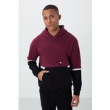 Erguvan Pamuklu Kalın İçi Tüylü Yumuşak Dokulu Comfort Fit Nakışlı Erkek Sweatshirt - 88417