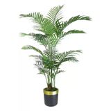 ERHAN FLOWERS ÇİÇEK & DEKORASYON Yapay Ağaç Areka 150Cm Siyah Gold Saksı ypy.agç.00037