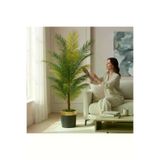 ERHAN FLOWERS ERH-A-1260 Yapay Areka Palmiyesi Siyah Gold Saksı 150 Cm