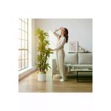 ERHAN FLOWERS ERH-A-1261 Yapay Dracaena 180 Cm - 3 Gövdeli Zebra Desenli Yapay Ağaç Beyaz Gold Saksı