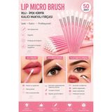 ERHCE Lip Brush Ruj, Ipek Kirpik , Kalıcı Makyaj Fırçası Micro Brush 150 Adet - 150'li