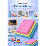 ERHCE Mikrofiber Temizlik Bezi 3'lü microfiber sihirli cam ayna bezi Yüksek su emici