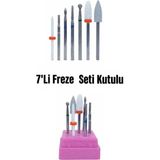ERHCE Protez Tırnak Seramik - Taş Freze Uç Seti 7'li - (2.4mm)