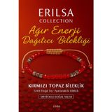 Erilsa Sertifikalı Ağır Enerji Dağıtıcı Koruyucu Bileklik - Kırmızı Topaz Terahertz Doğal Taş