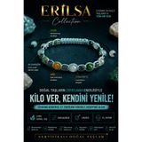 Erilsa Sertifikalı Akuamarin Yeşim Akik Terahertz Doğal Taş Bileklik - Ayarlanabilir - Zayıflama Bilekliği