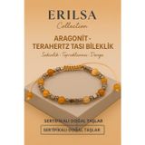 Erilsa Sertifikalı Aragonit Doğal Taş Bileklik - Sakinlik Topraklanma Denge Taşı