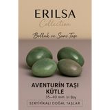 Erilsa Sertifikalı Aventurin Taşı Kütle 35–40 mm – Bolluk ve Şans Taşı Iri Boy Doğal Taş - Siyah