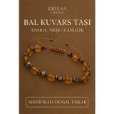Erilsa Sertifikalı Bal Kuvars ve Terahertz Taşı Bileklik – Canlılık ve Güç Veren Modern Doğal Şıklık