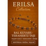 Erilsa Sertifikalı Bal Kuvars ve Terahertz Taşı Bileklik – Yaşam Gücü ve Odaklanma Destekli Şıklık