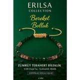 Erilsa Sertifikalı Bereket ve Bolluk Bilekliği – Zümrüt Terahertz Doğal Taş İnce Model