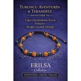 Erilsa Sertifikalı Ciğer Güçlendirme Frekansı Akciğer Canlılık Destek Bilekliği – Turuncu Aventurin Doğal