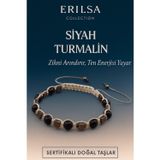 Erilsa Sertifikalı Doğal Siyah Turmalin Taşı Bileklik – Negatif Enerjiyi Arındıran Şık El Yapımı Takı