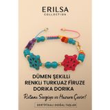 Erilsa Sertifikalı Dümen Dorika Renkli Turkuaz Firuze Taşı Bileklik – Rotanı Sevgiye Enerjini Huzura Çevir