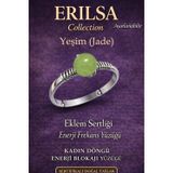 Erilsa Sertifikalı Eklem Sertliği Enerji Yüzüğü – Açık Yeşim (Jade) Taşı Ayarlamalı İnce Boğa Oğlak Terazi