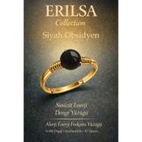 Erilsa Sertifikalı Enerji Denge Yüzüğü – Siyah Obsidyen Ayarlanabilir Gold İnce Kasa Oğlak Akrep