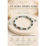 Erilsa Sertifikalı Ev Alma Araba Alma Borçlardan Kurtulma Bereket Bilekliği Larimar Taşı Terahertz