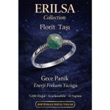 Erilsa Sertifikalı Gece Panik Enerji Yüzüğü – Florit Taşı Ayarlanabilir İnce Kasa Kova Balık Terazi Burcu