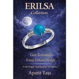 Erilsa Sertifikalı Gece Terlemesi Enerji Yüzüğü – Apatit Taşı Ayarlanabilir İnce Kasa Balık Yengeç Kova