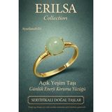 Erilsa Sertifikalı Günlük Enerji Koruma Yüzüğü – Yeşim Taşı Ayarlanabilir Gold Ince Terazi Balık Burcu - 0 - Renkli