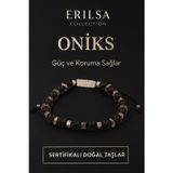 Erilsa Sertifikalı Ham İşlenmemiş Oniks Taşı Bileklik – Güç Koruma ve Kalkan