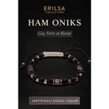 Erilsa Sertifikalı Ham İşlenmemiş Oniks Taşı Bileklik – Güç Veren Kötülüklerden Koruyan El Yapımı Takı