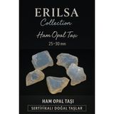 Erilsa Sertifikalı Ham Opal Taşı 25–30 mm – Içsel Işığı Güçlendiren Doğal Taş - Siyah