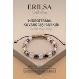 Erilsa Sertifikalı Hidrotermal Kuvars Doğal Taş Bileklik - 8x8 mm Canlılık Huzur ve Enerji Taşı
