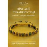 Erilsa Sertifikalı Hint Akik ve Terahertz Taşı Bileklik – Güç, Koruma ve Dengeyi Bir Araya Getirir
