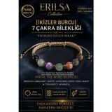 Erilsa Sertifikalı İkizler Burcu 7 Çakra Doğal Taş Bileklik Ayarlamalı Unisex Lüks Hem Bileklik Hem Halhal