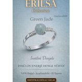 Erilsa Sertifikalı İnsülin Enerji Denge Yüzüğü – Yeşim Taşı (Green Jade) Ayarlamalı İnce Başak Boğa Oğlak