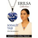 Erilsa Sertifikalı Kalp Model Sodalit Taşı Kolye – Zihinsel Netlik ve İfade Gücü