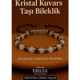 Erilsa Sertifikalı Kristal Kuvars Taşı Bileklik 8x8 mm – Arınma Saflık ve Şifa Taşı