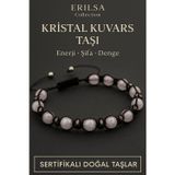 Erilsa Sertifikalı Kristal Kuvars ve Terahertz Taşı Bileklik – Arınma, Netlik ve Zihinsel Denge