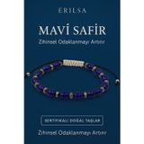 Erilsa Sertifikalı Mavi Safir Taşı Bileklik – Zihinsel Odaklanma ve Netlik Sağlayan Taş