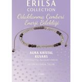 Erilsa Sertifikalı Odaklanma Enerji Bilekliği - Aura Kristal Kuvars ve Terahertz Doğal Taş 4 mm