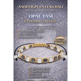 Erilsa Sertifikalı Opal Taşı Bileklik - 5 mm Küp Kesim Terahertz Doğal Taş Ayarlanabilir Lüks Minimal