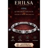 Erilsa Sertifikalı Opal Taşı Terahertz Bileklik - 4 MM Küp Kesim – Doğal Taş El Yapımı Ayarlanabilir
